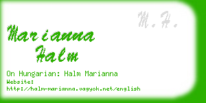 marianna halm business card